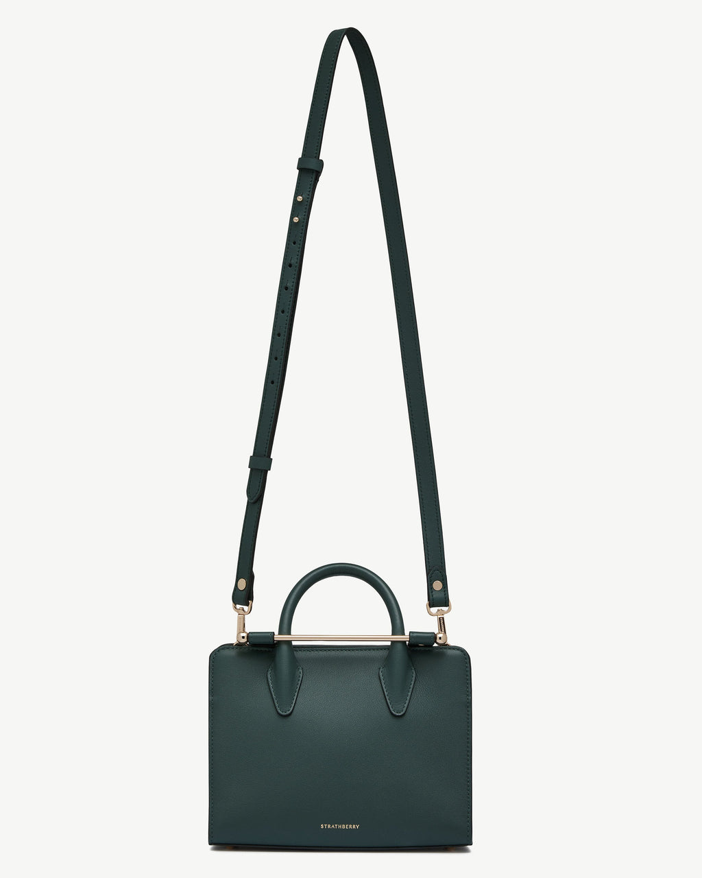 Thin Adjustable Leather Strap - Bottle Green