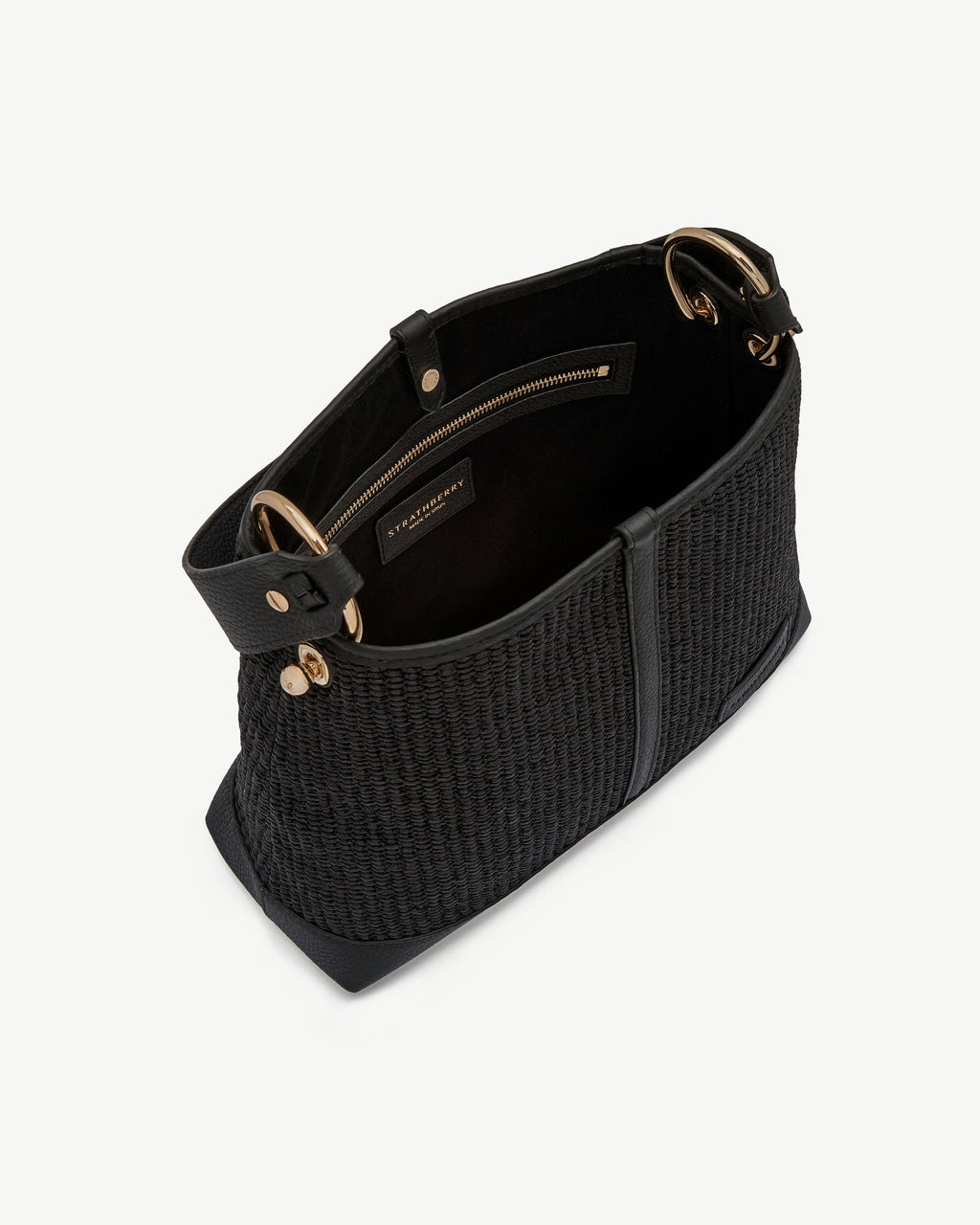 Lana Hobo - Black Raffia