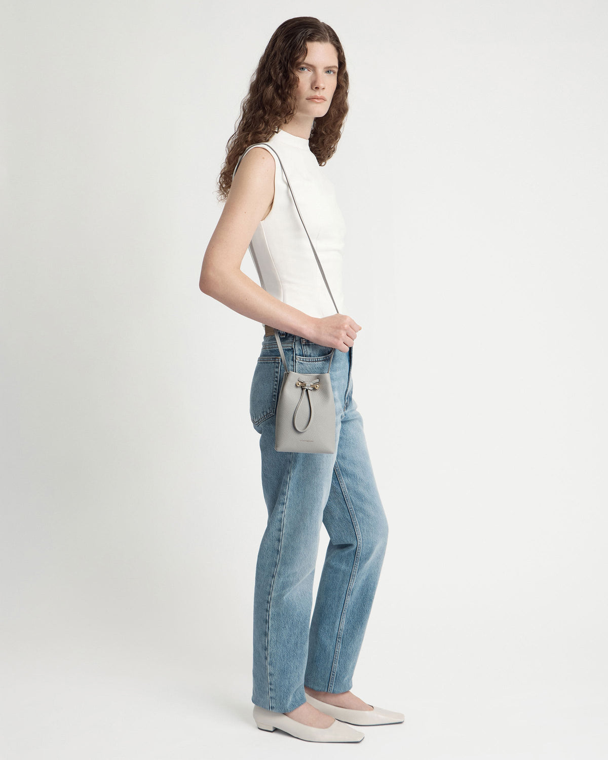 Osette Midi Pouch - Marble Grey