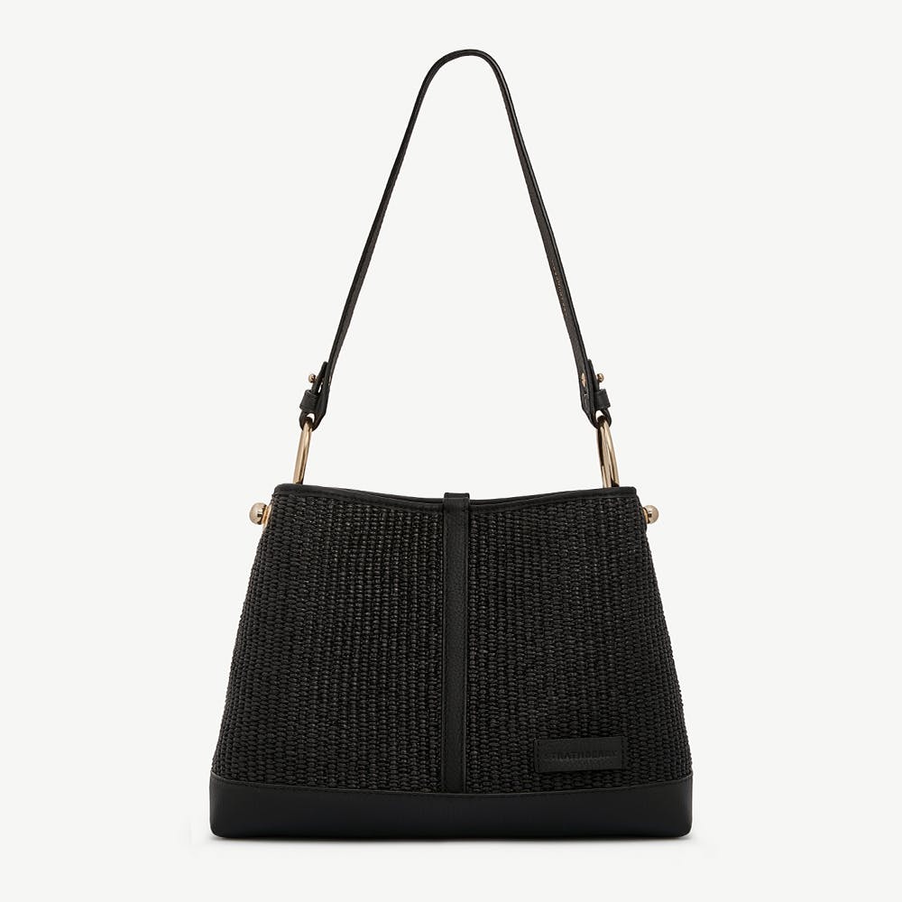 Lana Hobo - Black Raffia