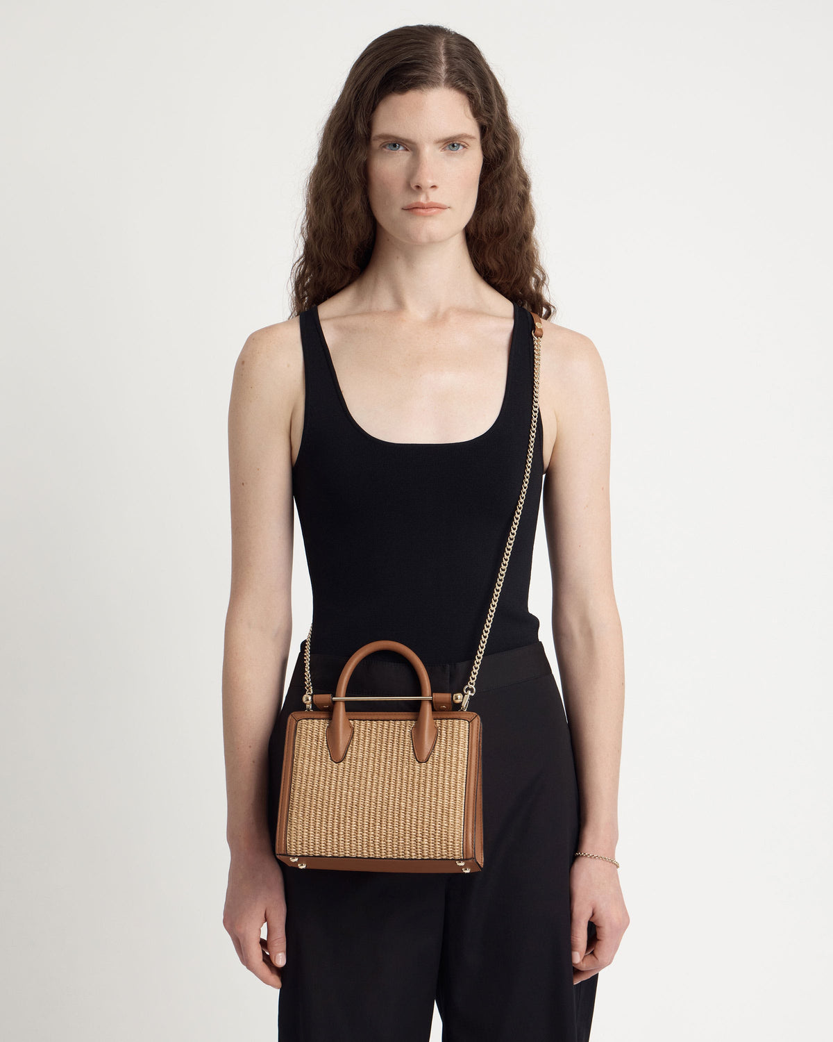 Mini Tote - Tan/Natural Raffia