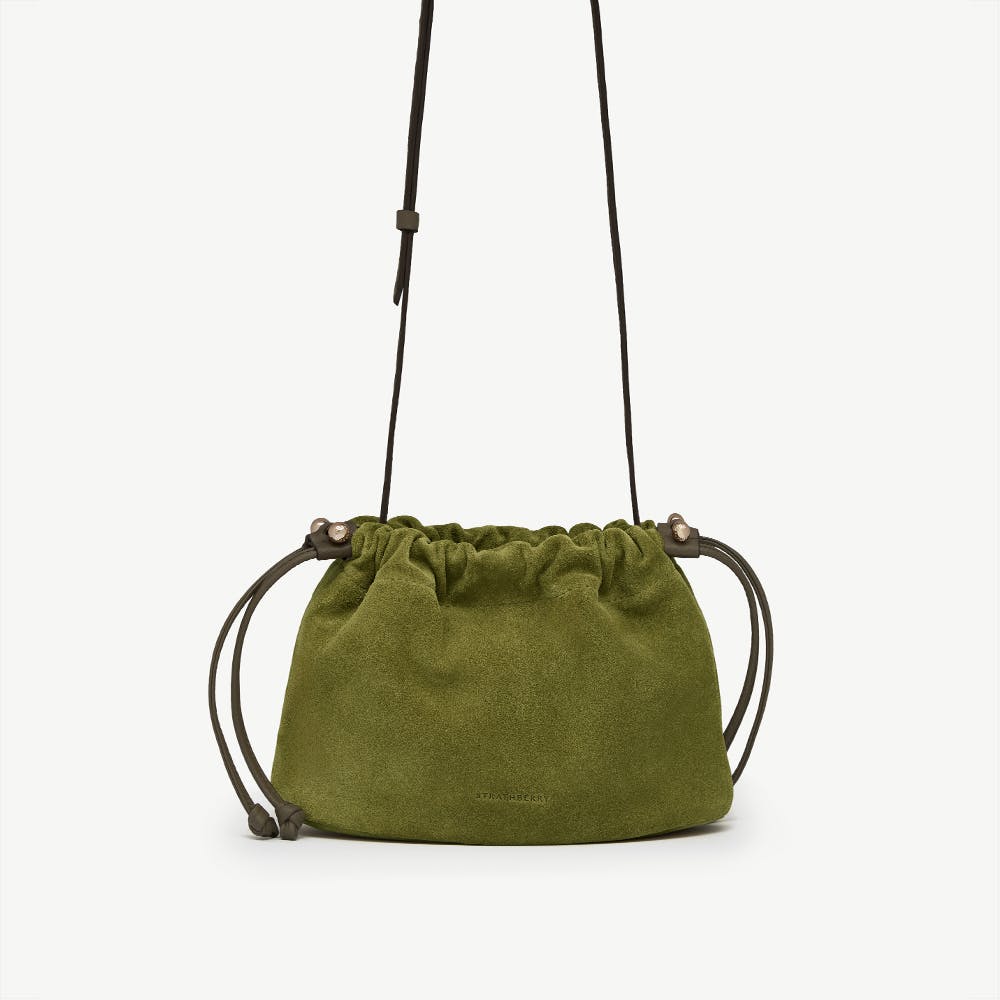 Charlotte Drawstring - Lime Suede/Khaki