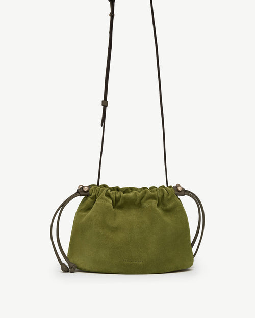 Charlotte Drawstring - Lime Suede/Khaki