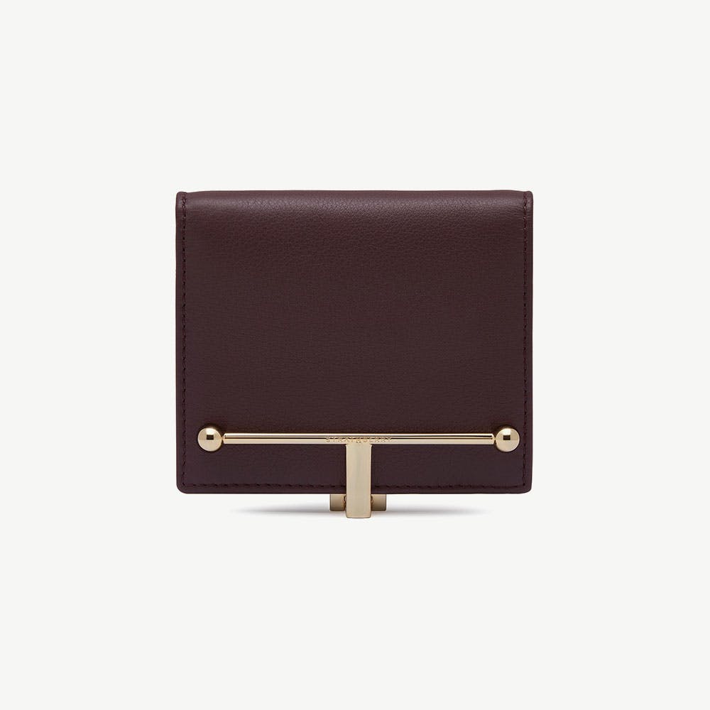 Melville Street Wallet - Burgundy/Walnut