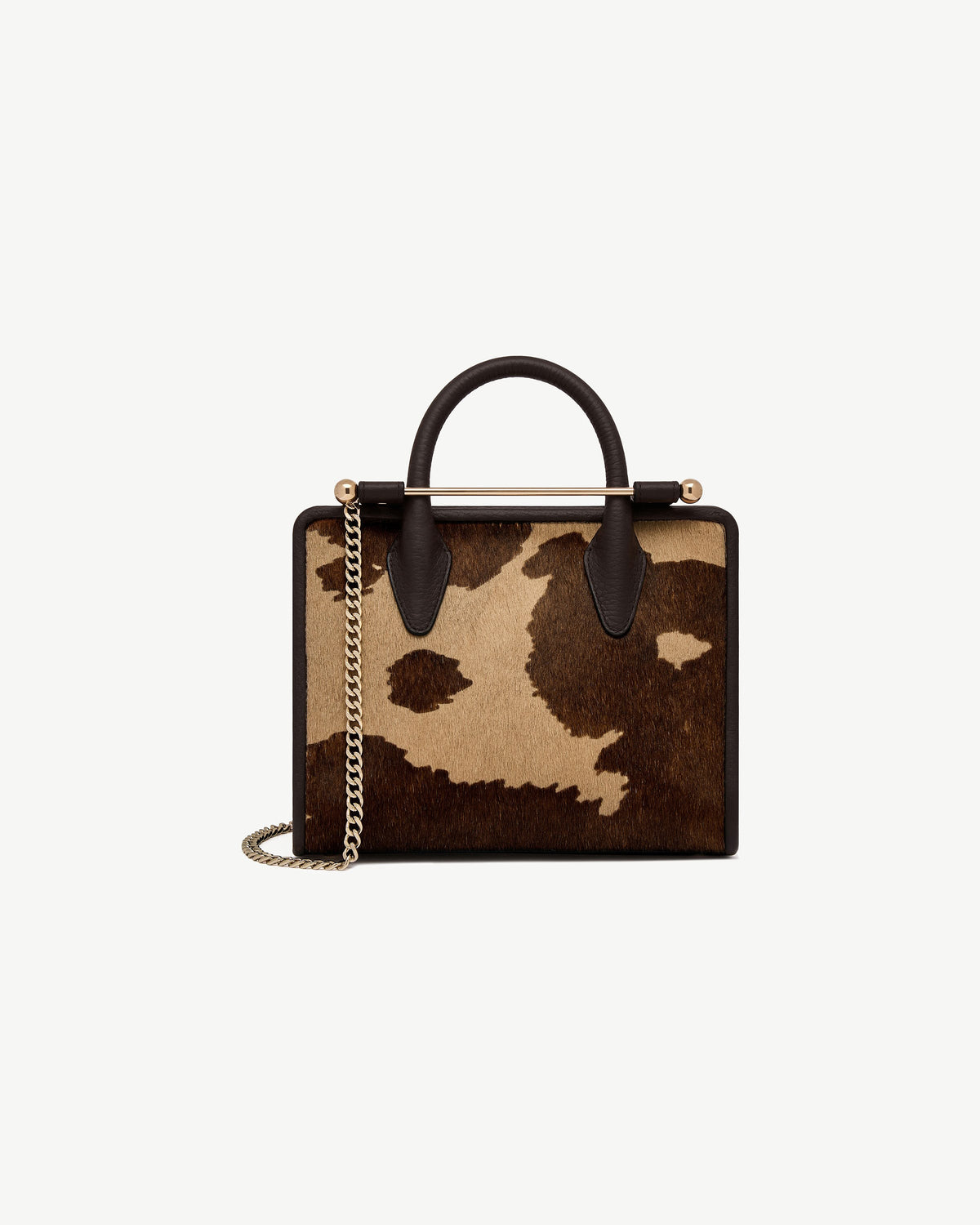 Mini Tote - Sand/Espresso Spot Print