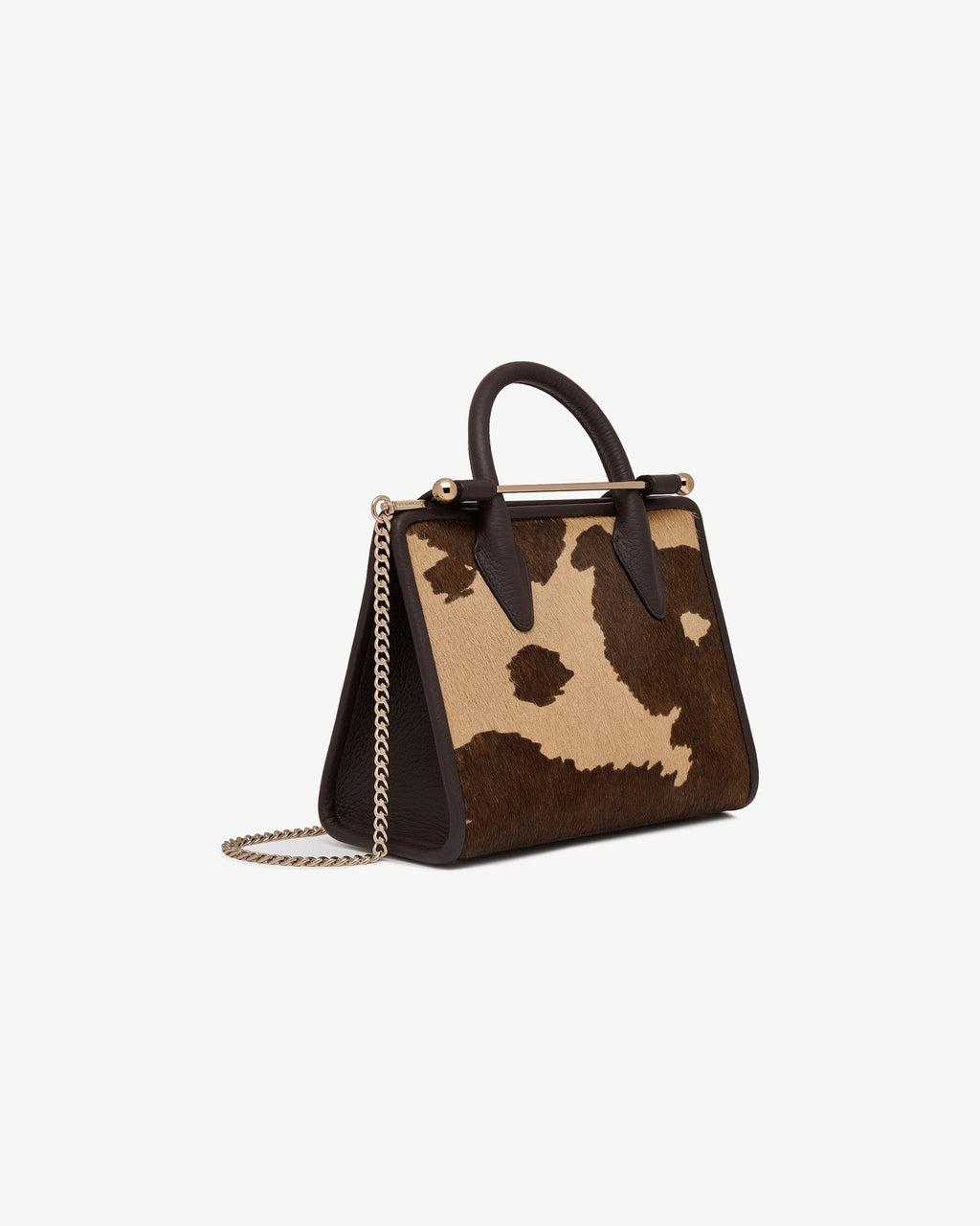 Mini Tote - Sand/Espresso Spot Print