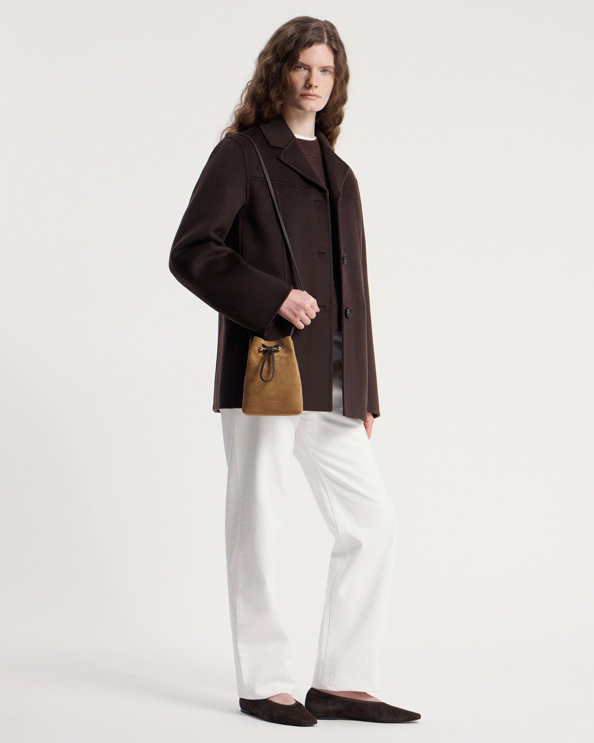 Osette Midi Pouch - Toffee Suede/Espresso