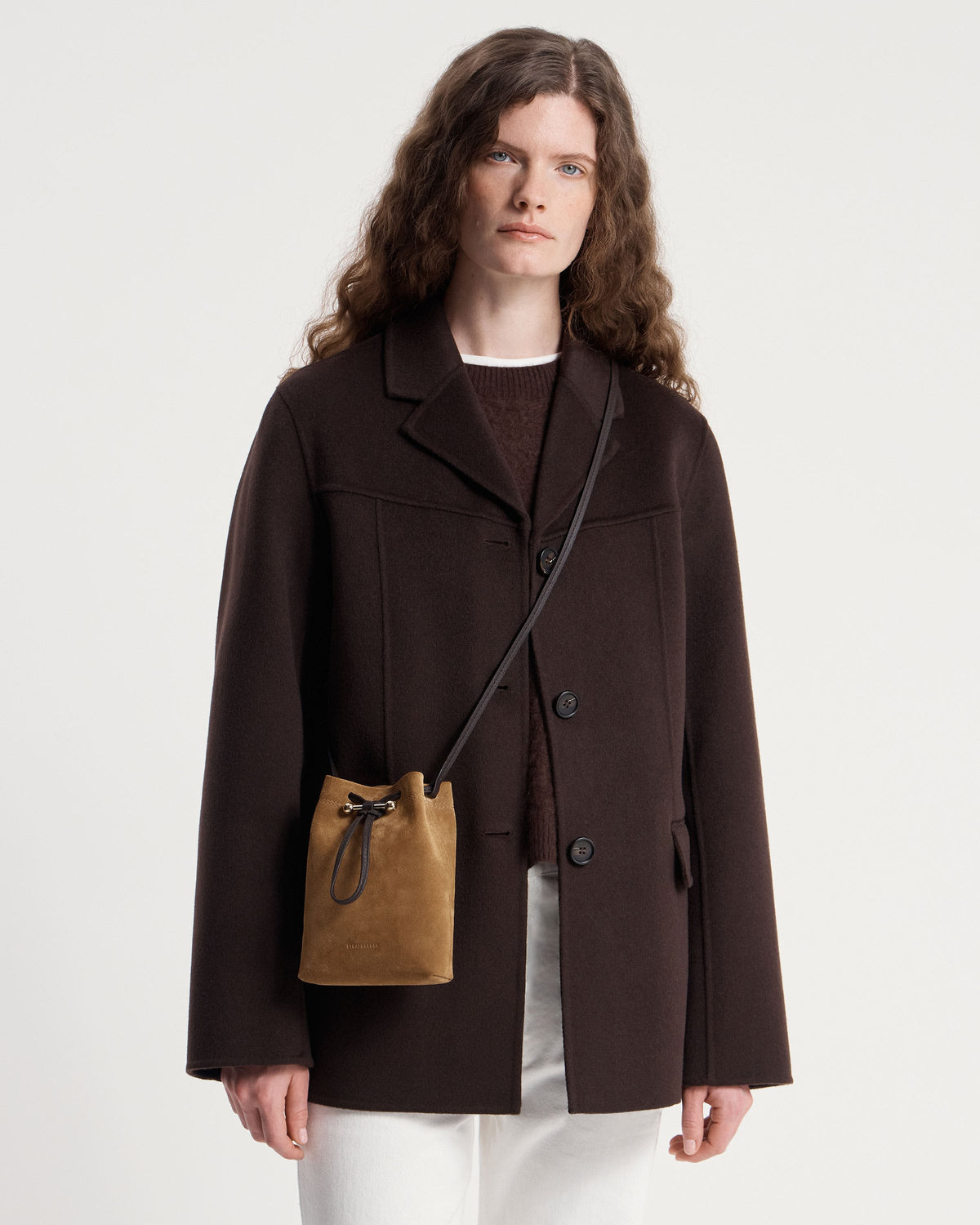 Osette Midi Pouch - Toffee Suede/Espresso