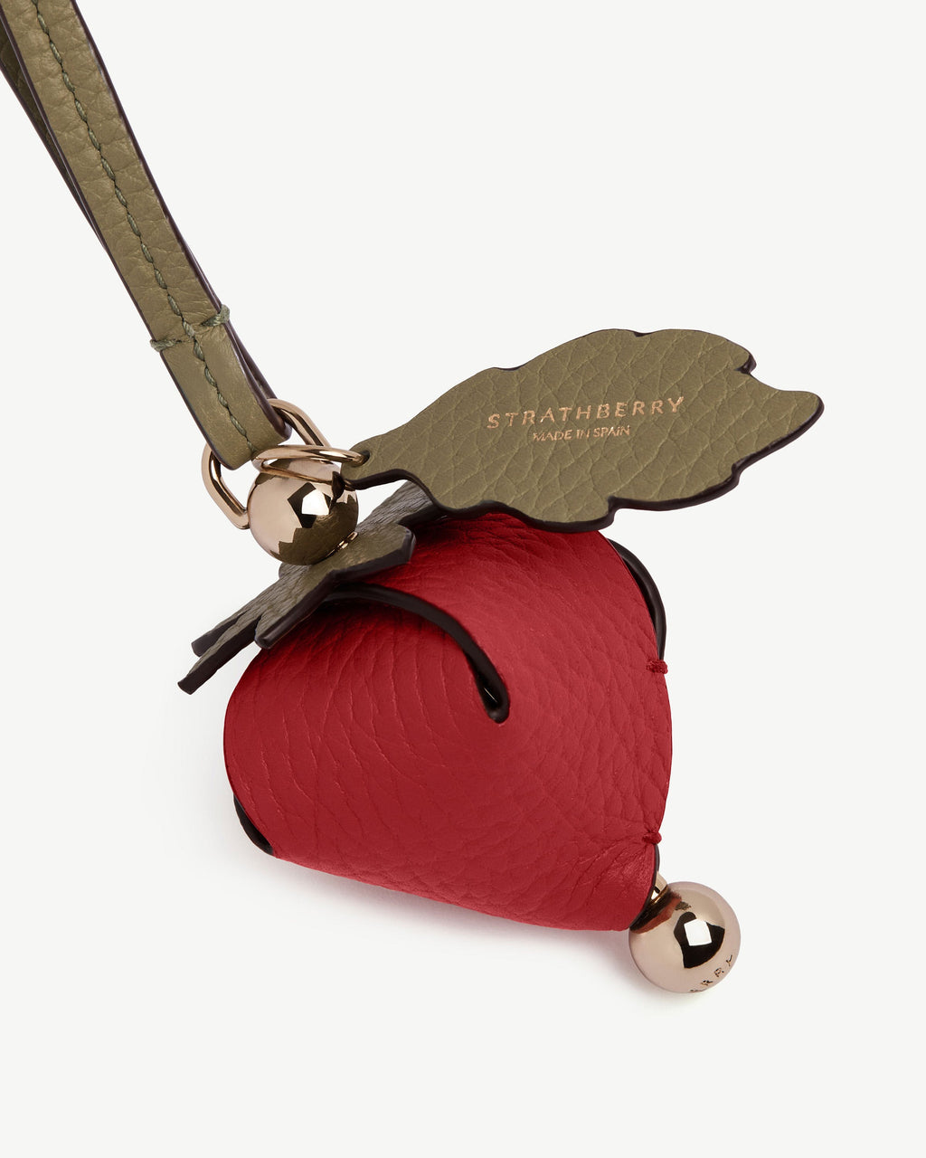 Bag Charm - Strawberry Red/Green