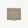 Melville Street Wallet - Croc-Embossed Leather Light Taupe