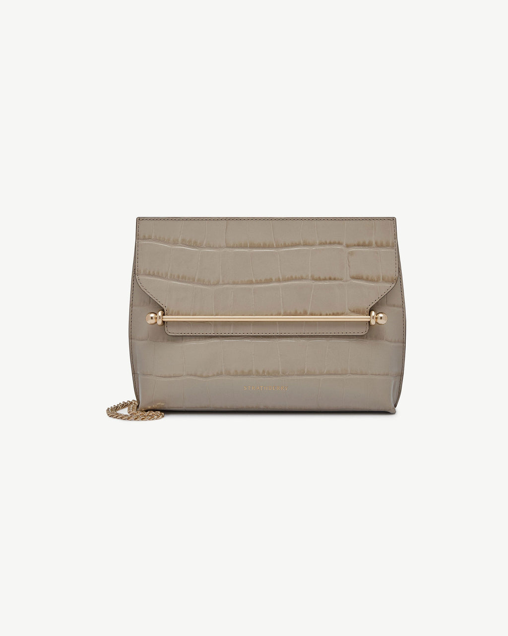 Stylist - Croc-Embossed Leather Light Taupe
