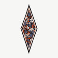 Silk Diamond Scarf - Navy/Red Block Floral