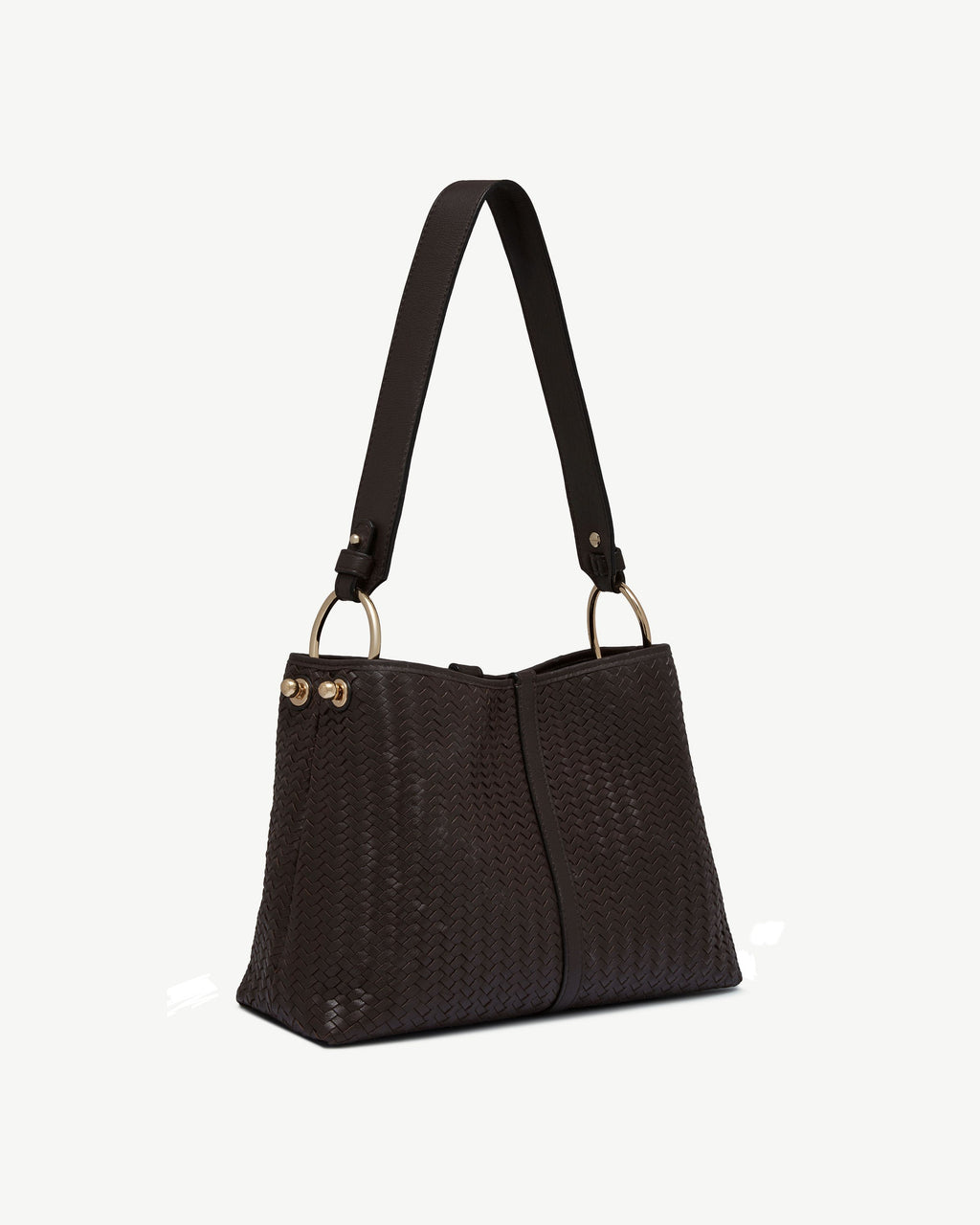 Lana Hobo - Chocolate Woven Leather