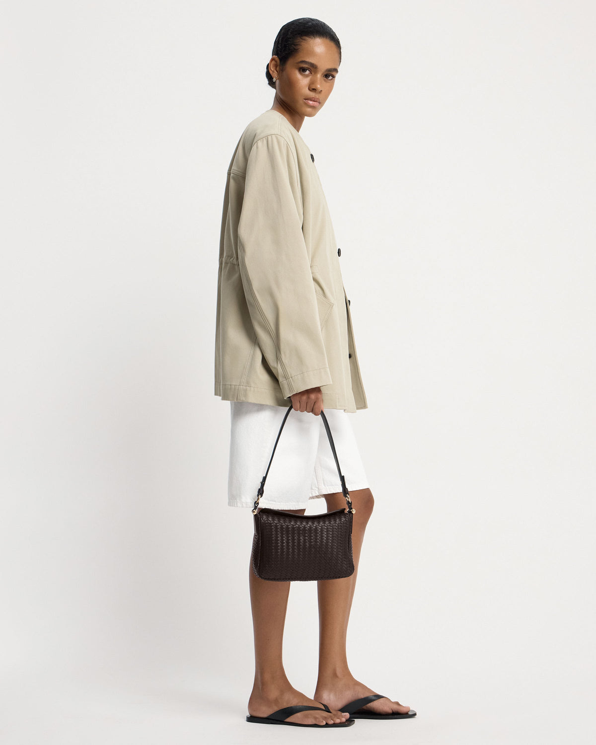 Sway - Chocolate Woven Leather