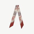 Silk Skinny Scarf - Oxblood/Burgundy Edinburgh Architecture