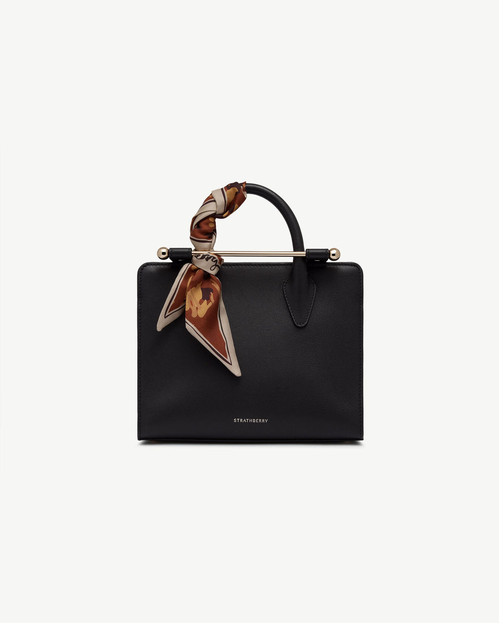 Silk Skinny Scarf - Sand/Oxblood Pop Flowers