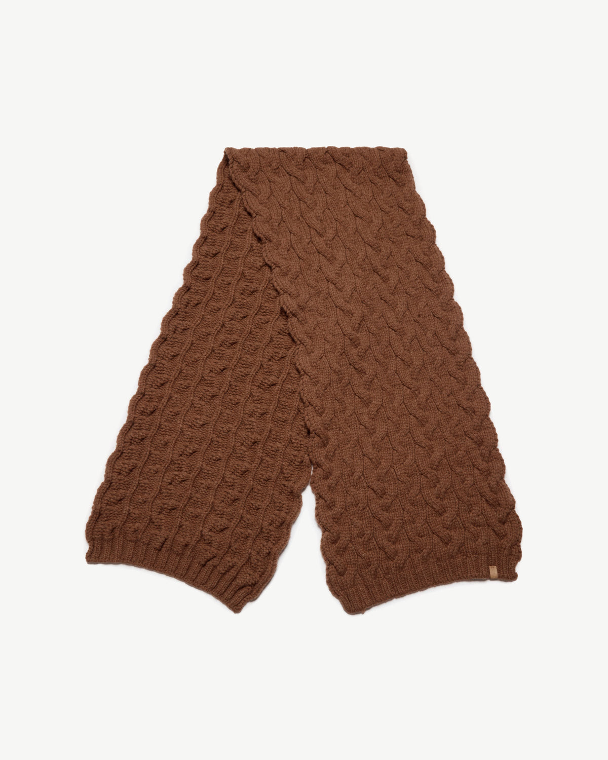 Cable Knit Scarf - Hazelnut