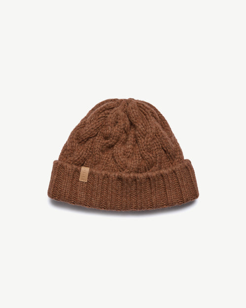 Cable Knit Beanie - Hazelnut