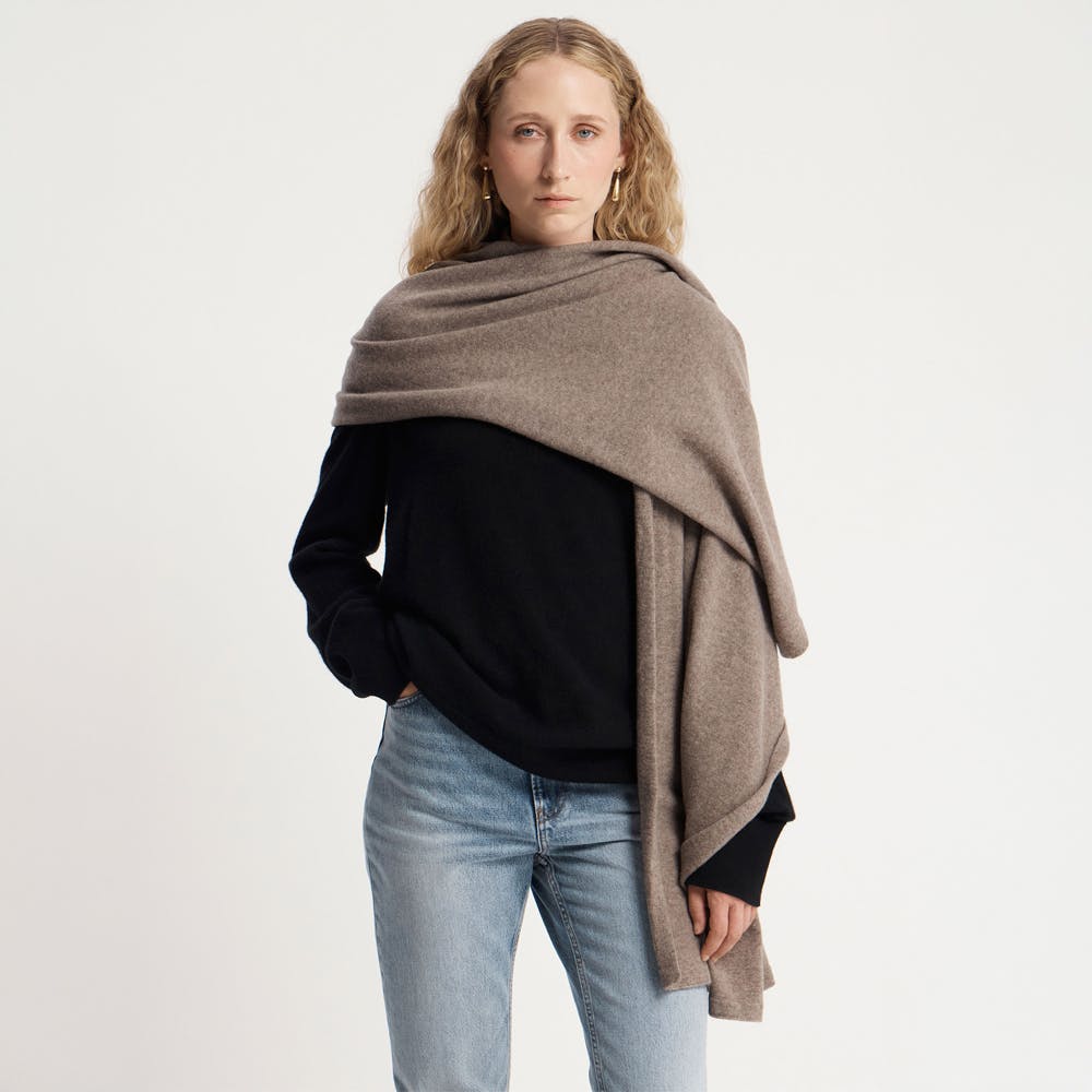Westray Cashmere Travel Wrap - Pebble