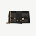 Crescent on a Chain - Black Sequins