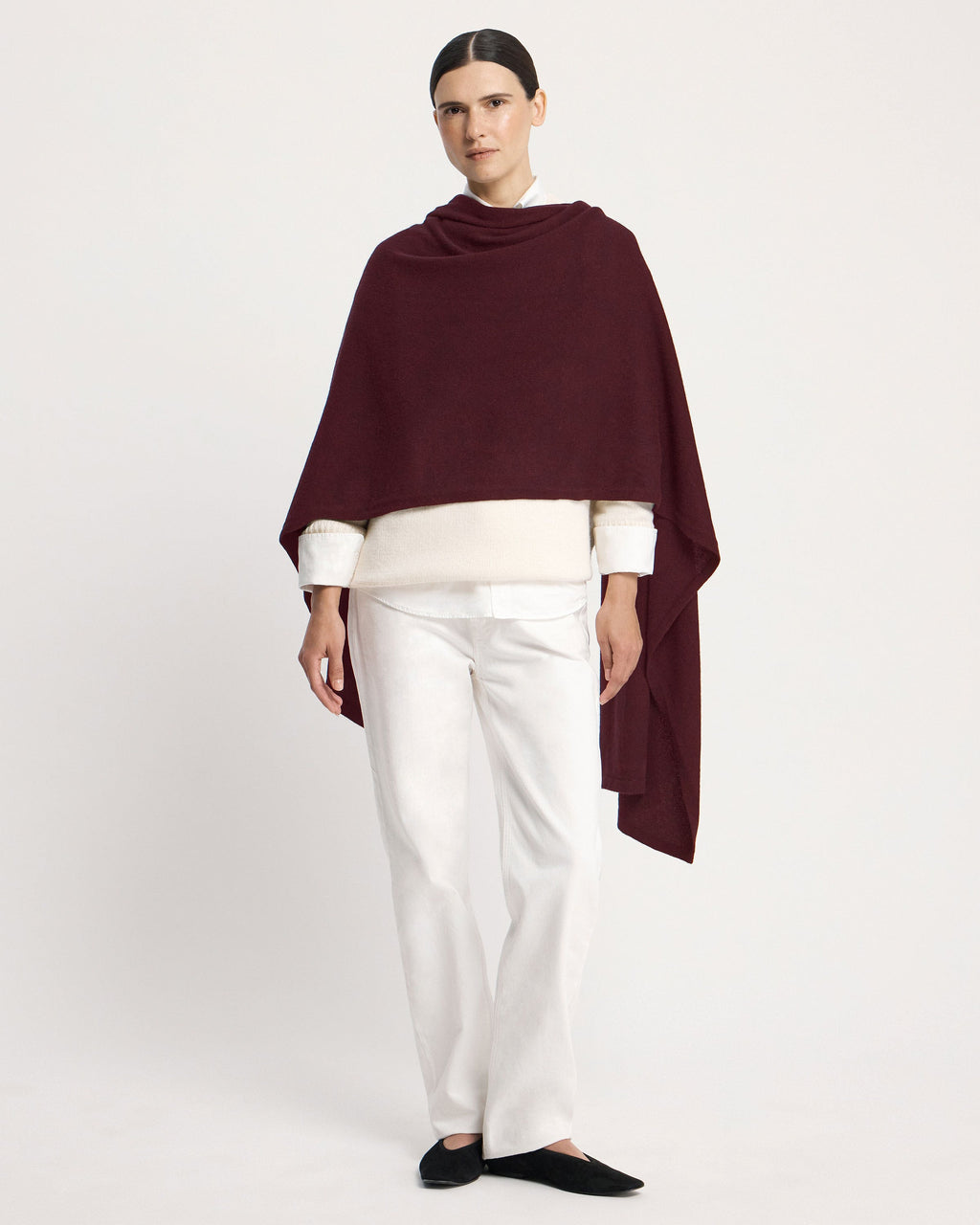 Westray Cashmere Travel Wrap - Burgundy