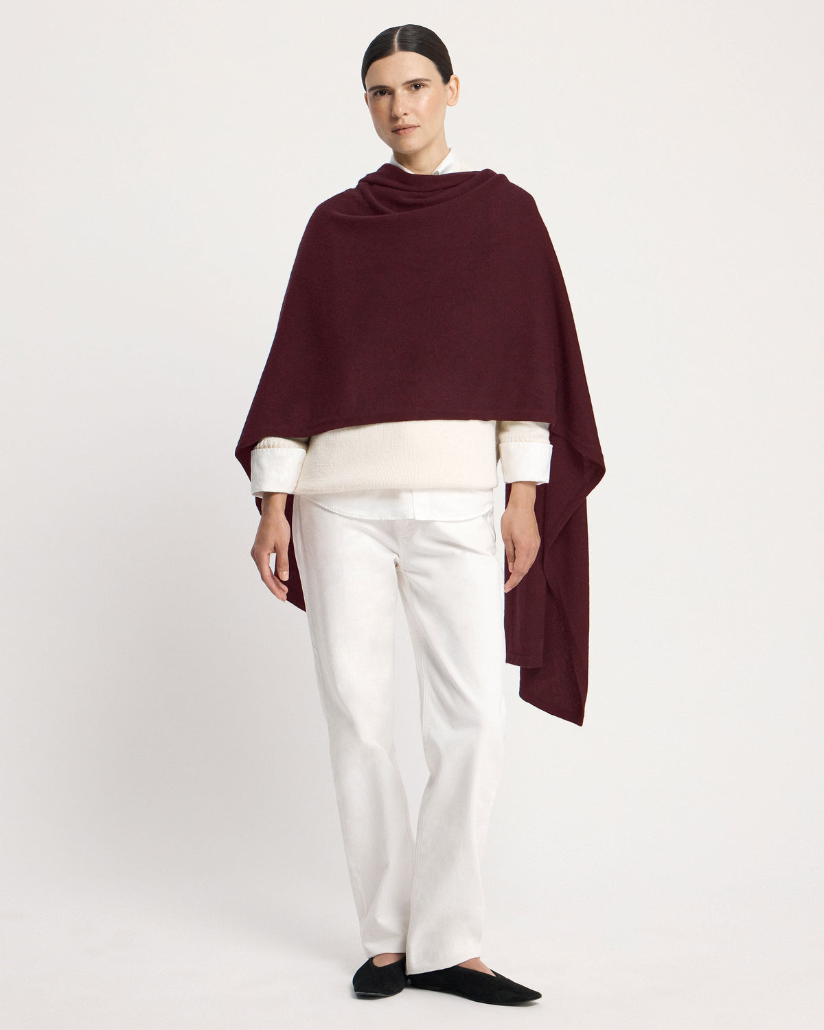 Westray Cashmere Travel Wrap - Burgundy
