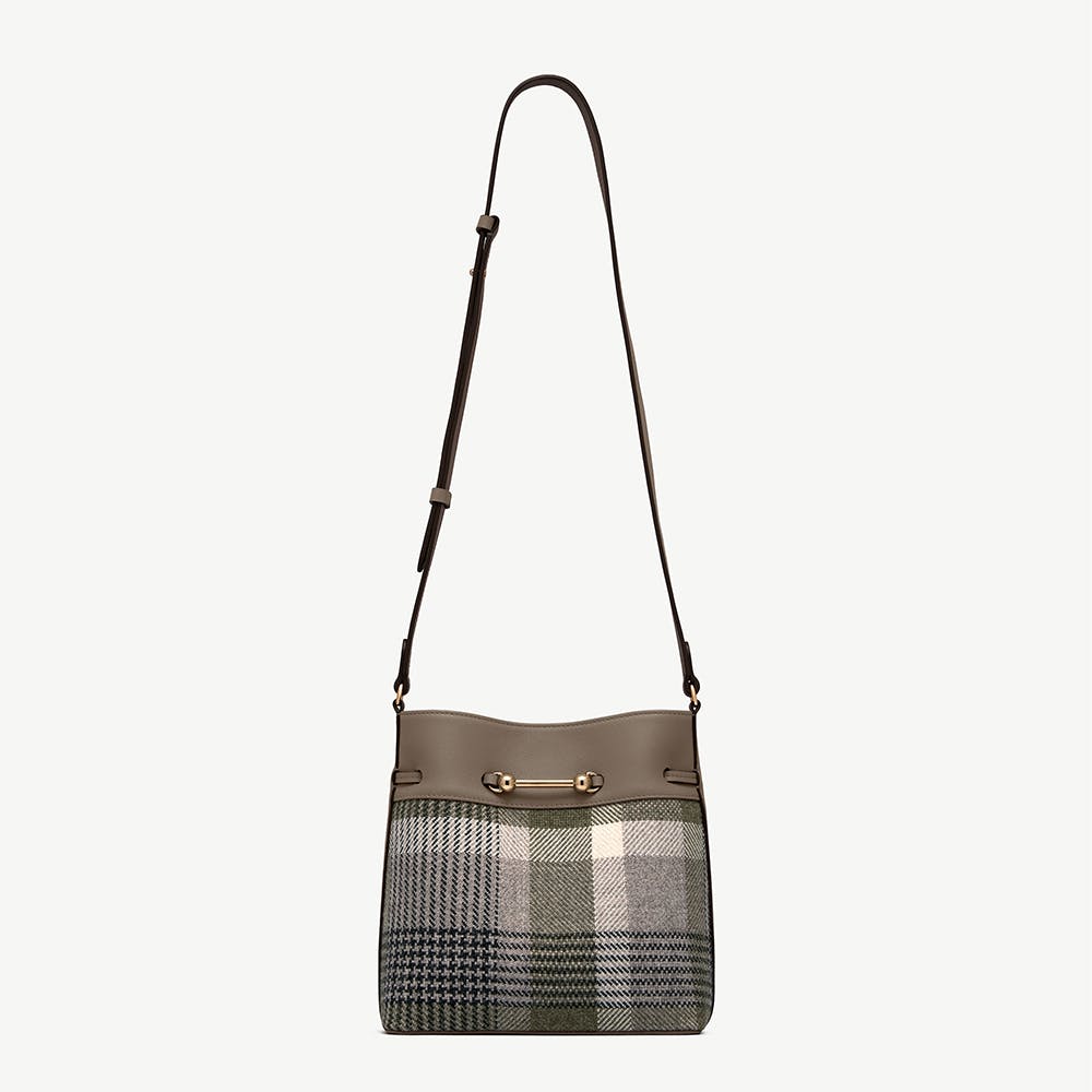 Corda Bucket - Strathberry Tartan Taupe
