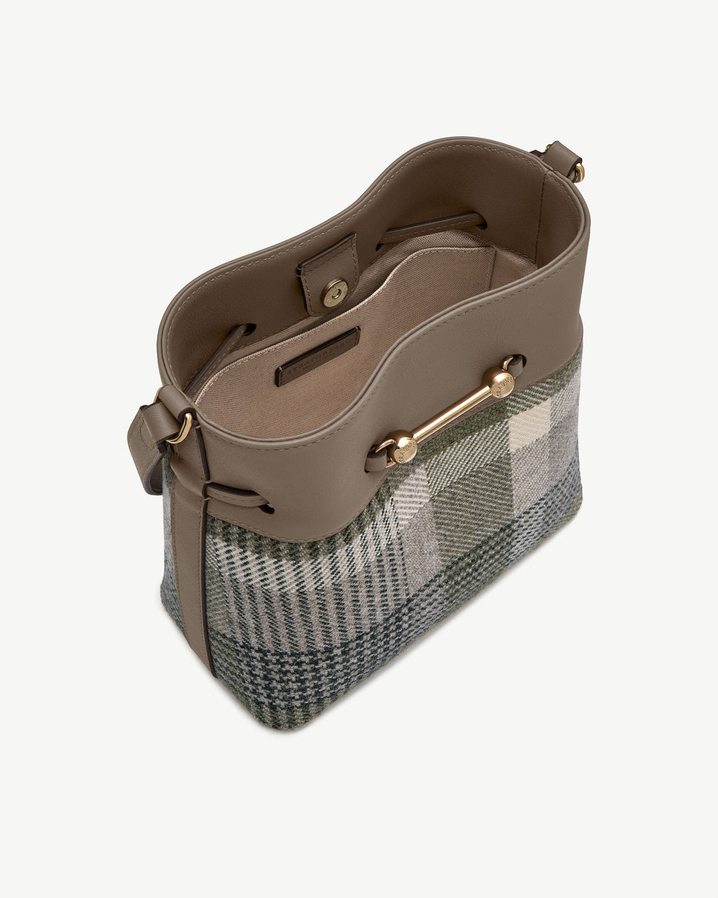 Corda Bucket - Strathberry Tartan Taupe