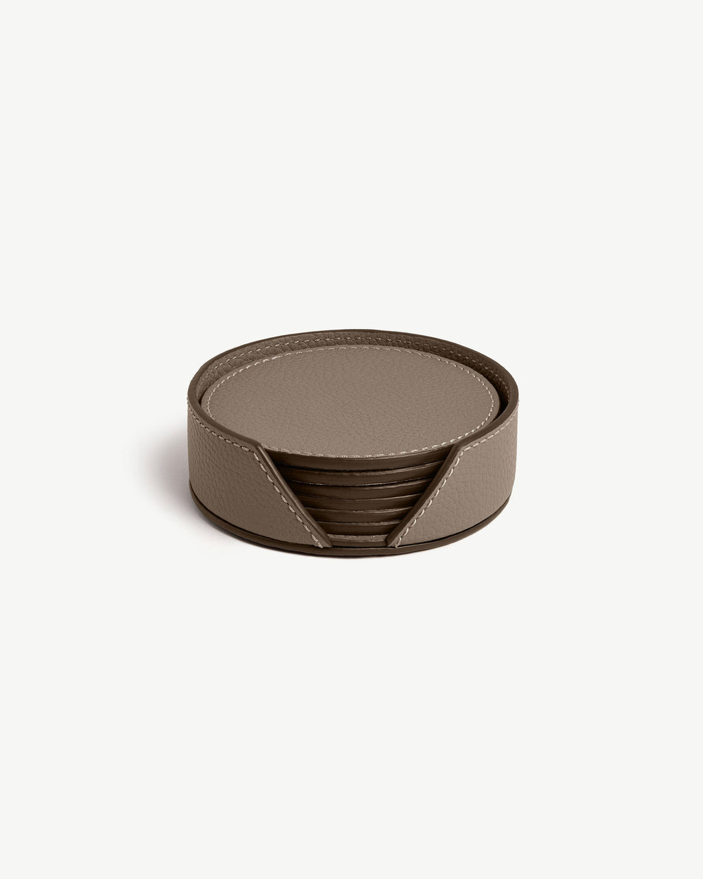 Leather Coasters - Taupe