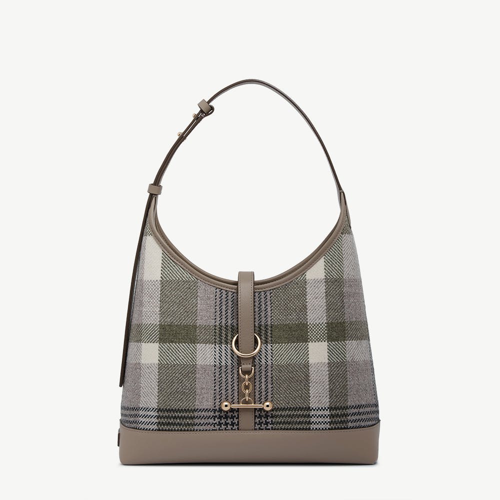 Kite Hobo - Strathberry Tartan Taupe