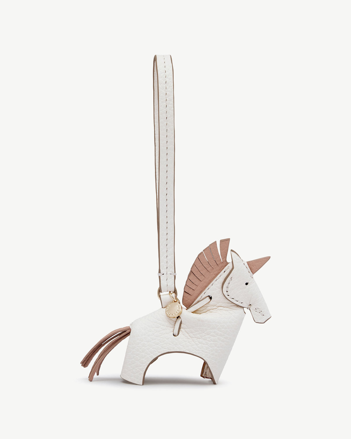 Bag Charm - White/Peony Unicorn