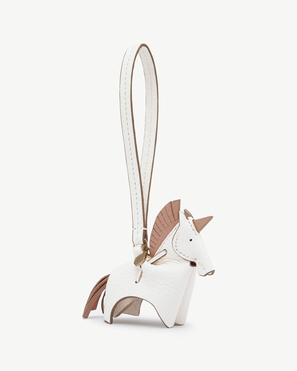 Bag Charm - White/Peony Unicorn