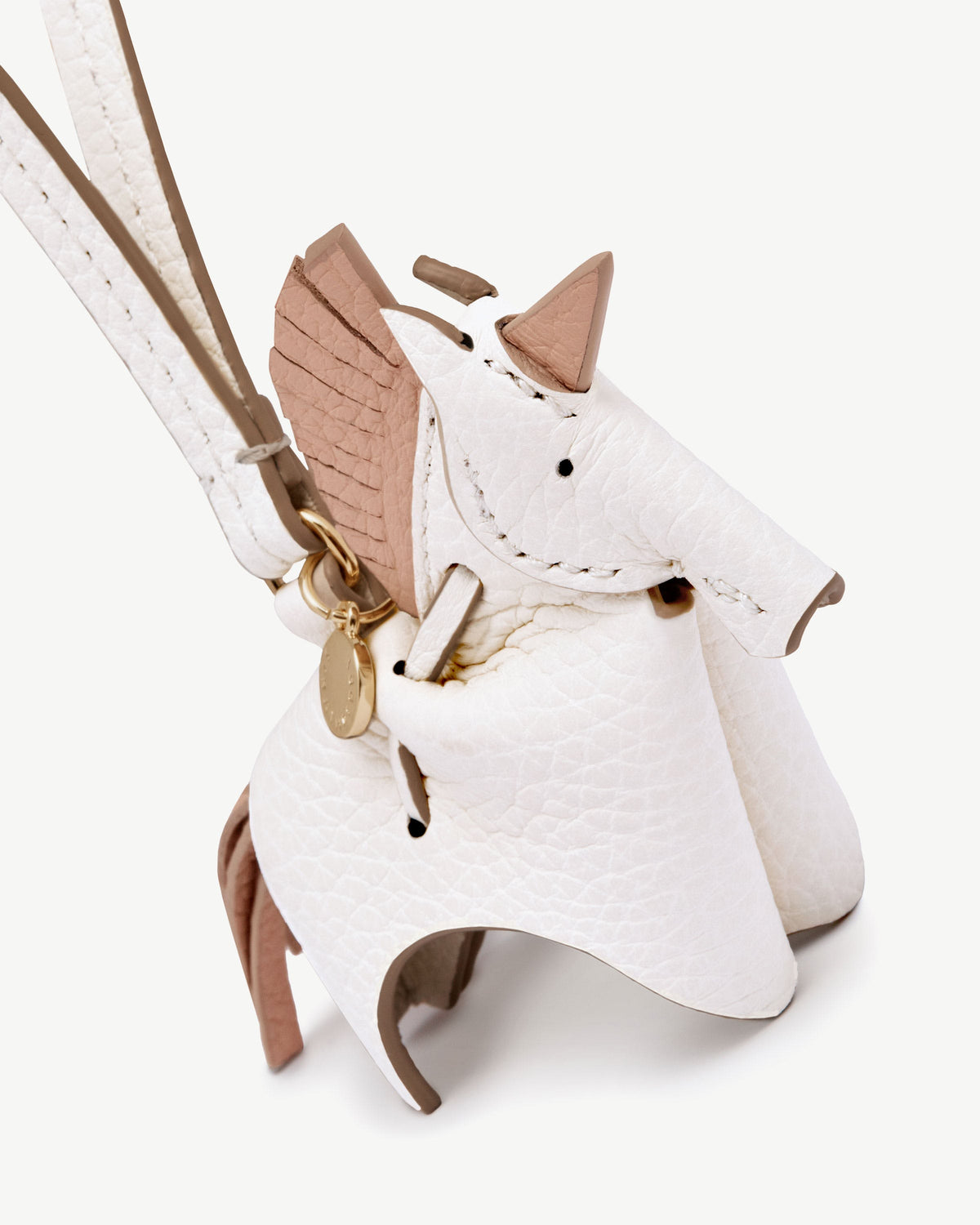 Bag Charm - White/Peony Unicorn