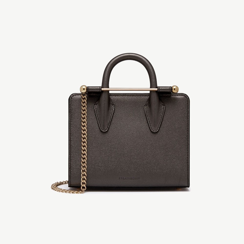 Nano Tote - Metallic Anthracite Caviar