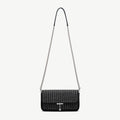 Nocturn Clutch - Black Embroidered Satin